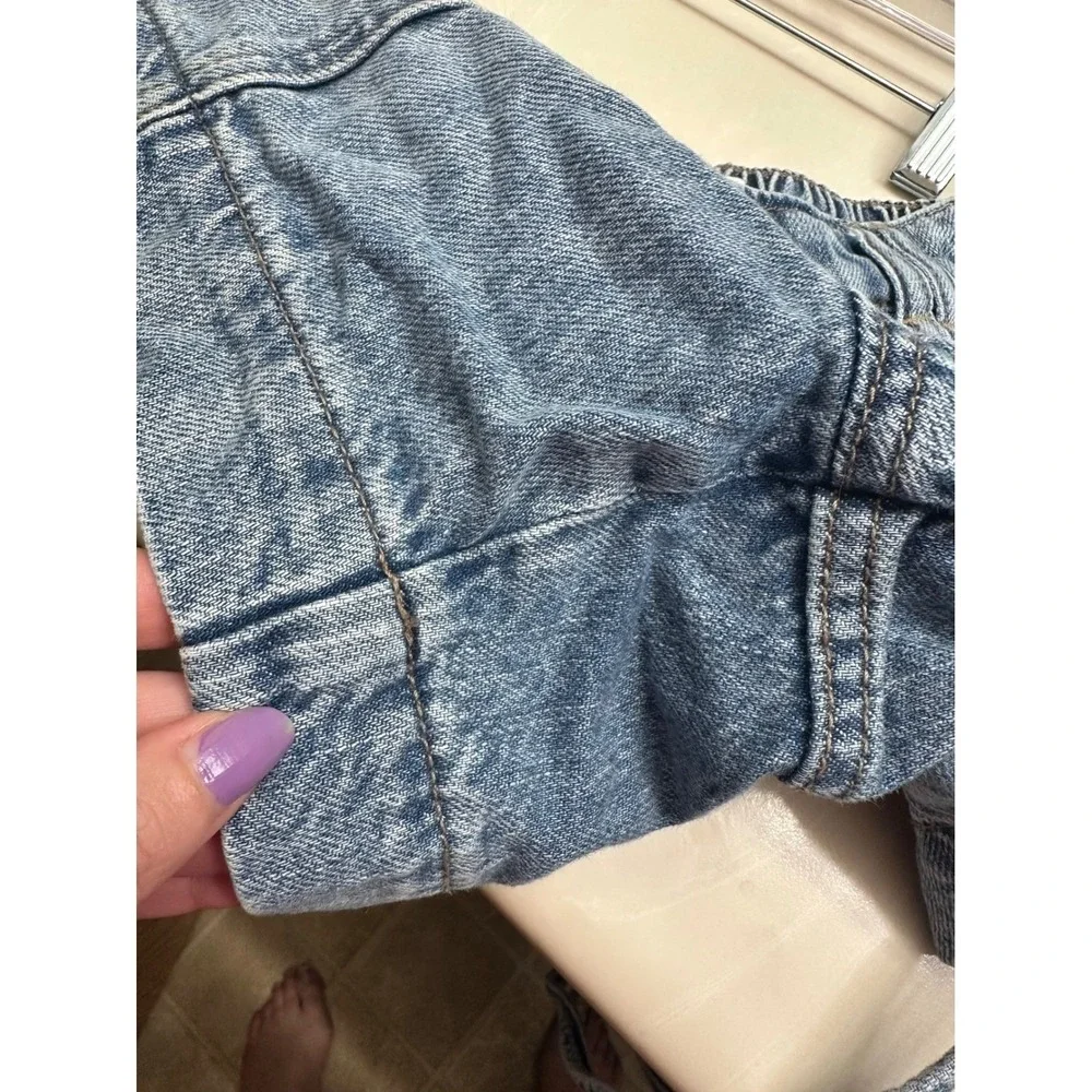 Maurices M Jeans High Rise Paperbag Waist‎ MOM Shorts Light Wash Button Fly 8